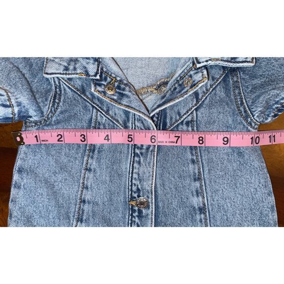 Zara Denim Button Up Dress 18 Month 100% Cotton - Picture 6 of 7